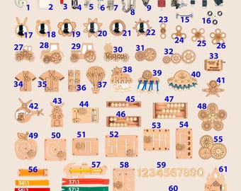 幼児向けDIY感覚ビジーボードパーツ