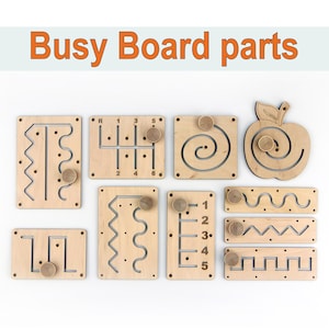 Montessori sensory fidget board parts - Activity board teile - Labyrinth wooden maze - Sensory board kit accessories