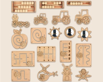 DIY Busy Board Parts: Plywood Sensory Board Elements