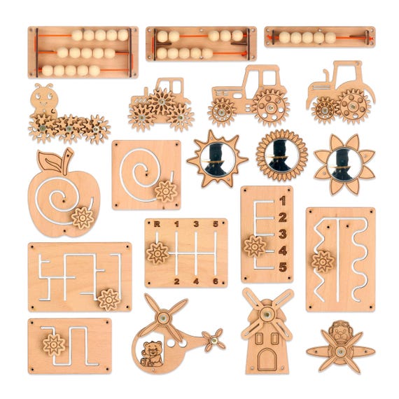 DIY Busy Board Parts: Plywood Sensory Board Elements
