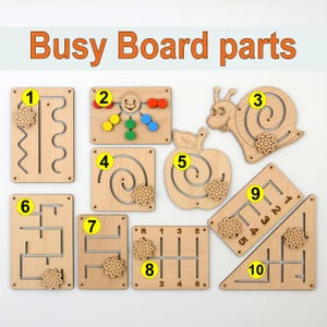 Wooden Maze for Busy Board, Labyrinth Toy Insert, Montessori Sensory Board Element, DIY Activity Board Parts for Toddlers