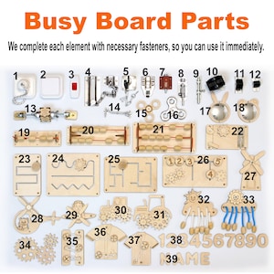 Diy Sensory Busy Board Parts for Toddlers