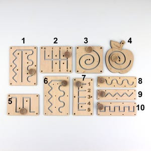 Wooden Labyrinth Maze: Montessori Sensory Board Parts