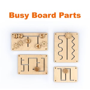 Montessori Busy Board Diy, Sensory board pieces, Labyrinth Wooden Maze