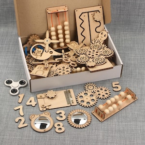 Kit de piezas para tablero de actividades sensoriales Montessori: elementos para tablero de actividades sensoriales