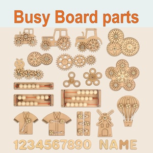 Montessori activity board zubehör, Handmade busy board parts diy, Busy board elements, Sensory board parts teile, Wood baby toys diy
