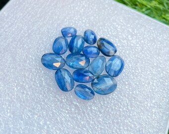 Natural Blue kyanite rosecut mix shape 14pcs lot for jewelry making , ring , pendant, bracelet making
