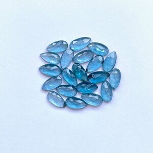 Natural Neon/Paraiba kyanite rosecut gemstone pear shape 10x5mm 20pcs lot for jewelry making , ring , pendant, bracelet making