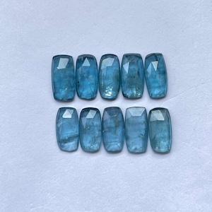 Natural Neon kyanite cushion rosecut gemstone 12x6mm 10pcs lot for jewelry making , ring , pendant, bracelet making