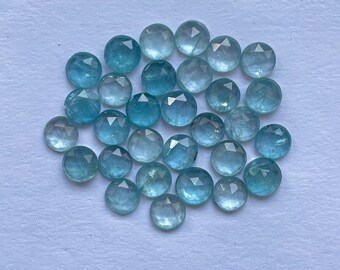 Natural Aqua Kyanite rosecut gemstone Round Shape 6mm 30pcs. lot for jewelry making , ring , pendant, bracelet making