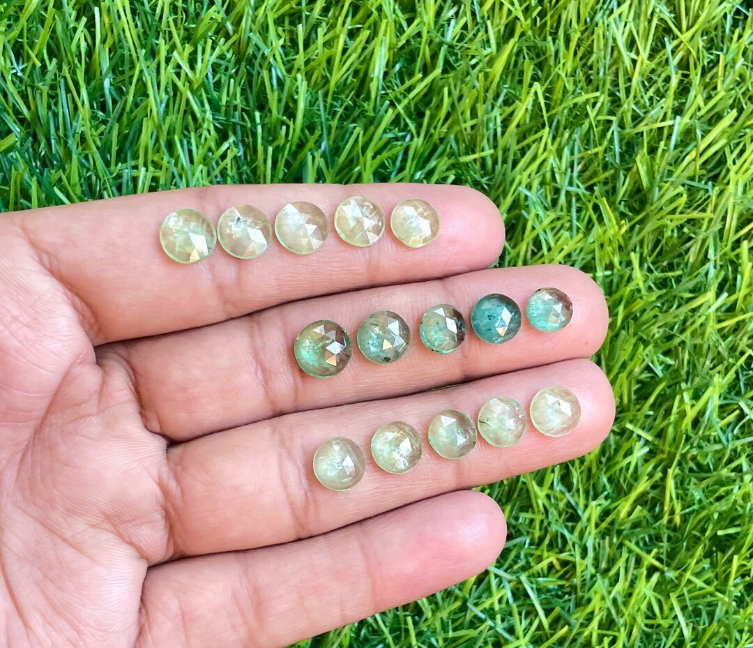 Natural Mint Green Kyanite Rosecut Gemstone Lot for Jewelry Etsy