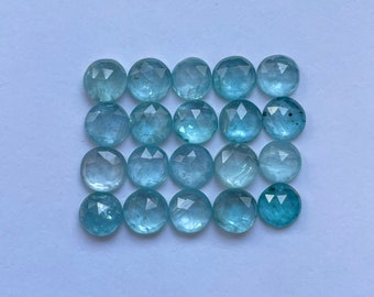 Natural Aqua Kyanite rosecut gemstone Round Shape 6mm 20pcs. lot for jewelry making , ring , pendant, bracelet making