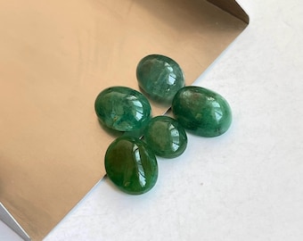 Natural Zambian Emerald Cabochon lot for jewelry making , ring , pendant, bracelet making