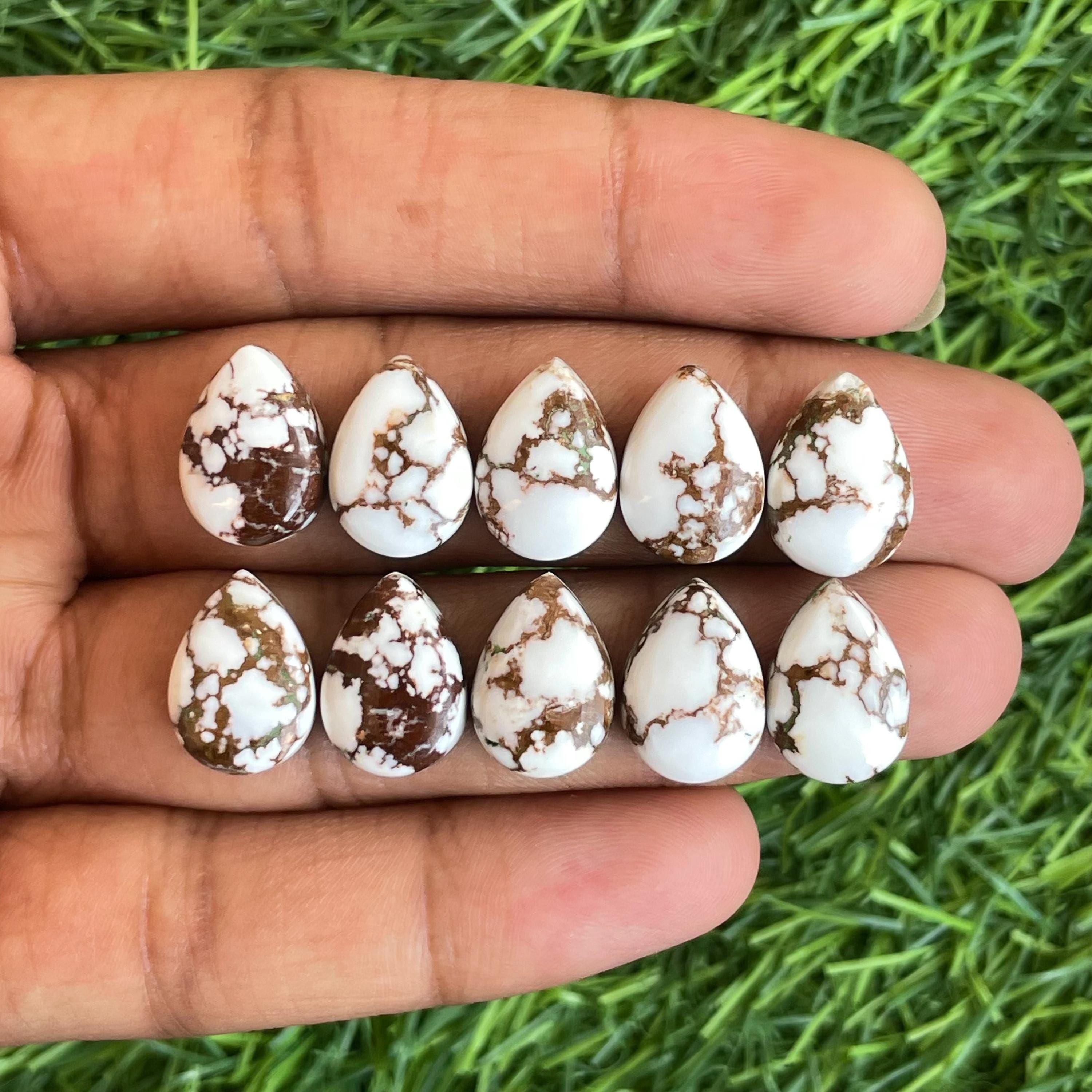 Natural wild horse jasper cabochon pear shape Cabochon Loose gemstone 10x14mm 10pcs lot for jewelry making , ring , pendant, bracelet making