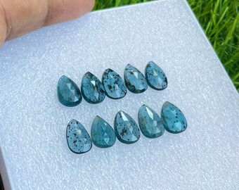 Natural kyanite rosecut gemstone pear 10pcs  lot for jewelry making