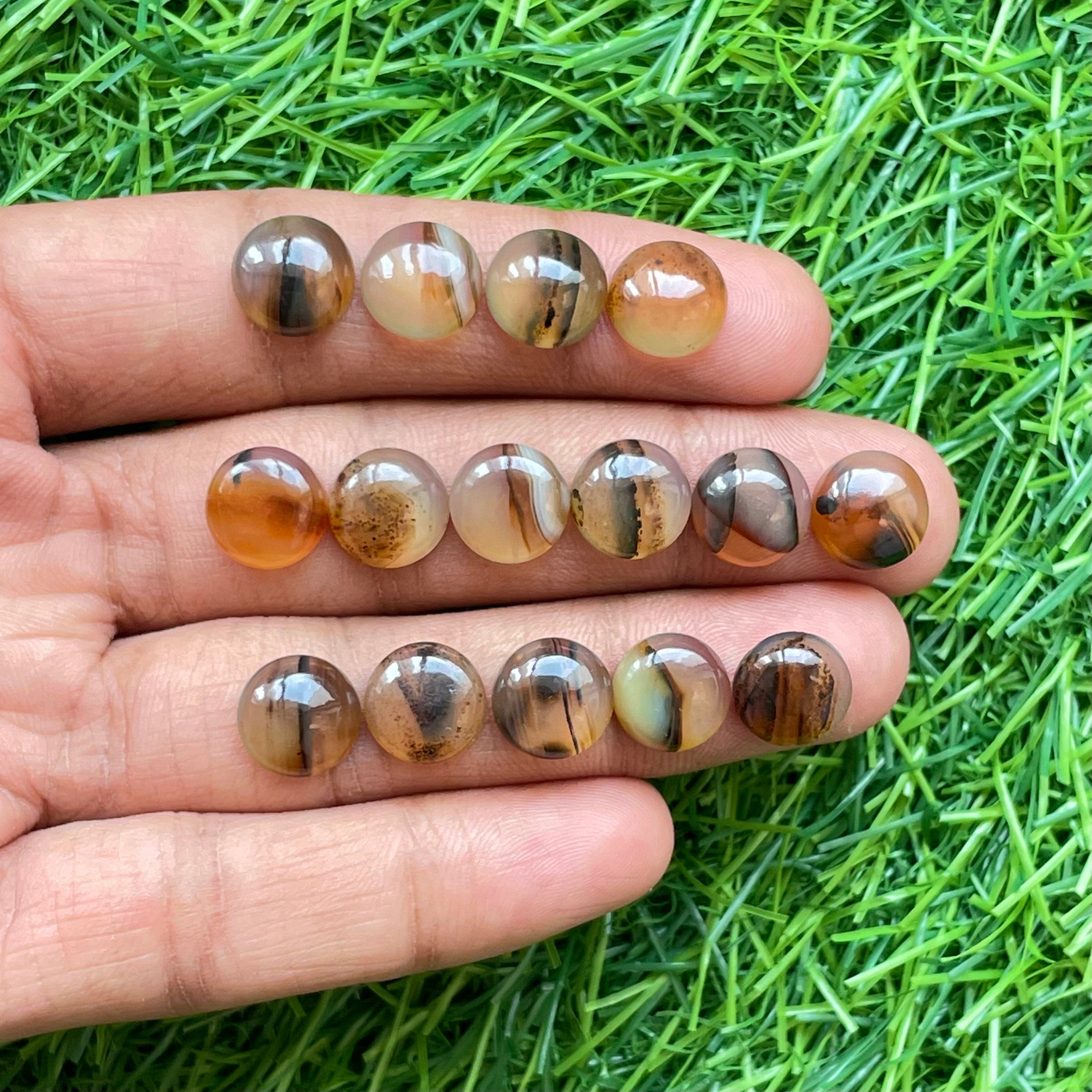 Natural Montana  Agate Round Cabochon gemstone Lot for jewelry making , ring , pendant, bracelet making