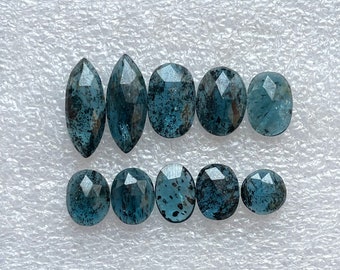 Natural indigo kyanite rosecut fancy shape 10pcs lot for jewelry making , ring , pendant, bracelet making
