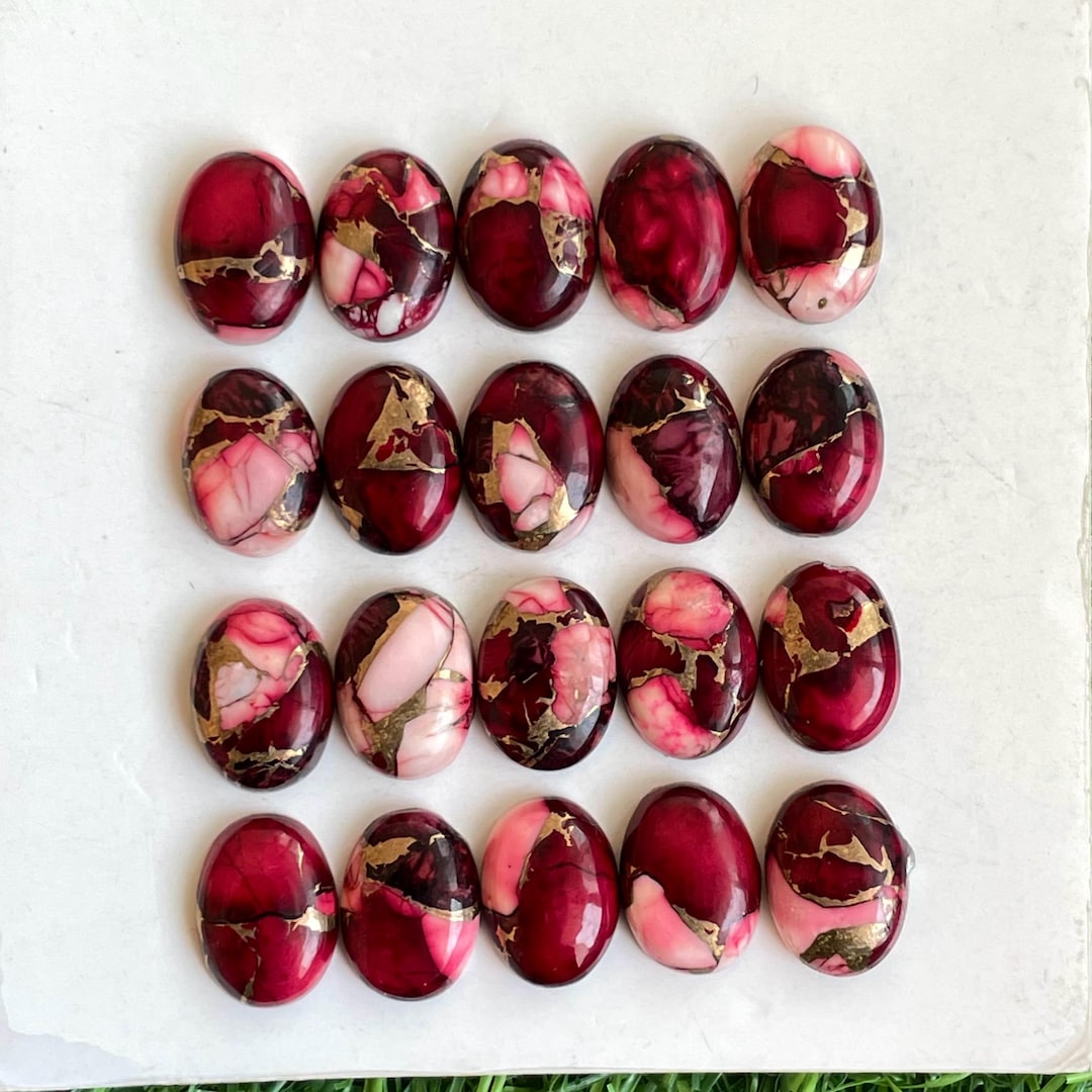 17.35 Cts. Pierres précieuses en vrac cabochon turquoise en cuivre à
