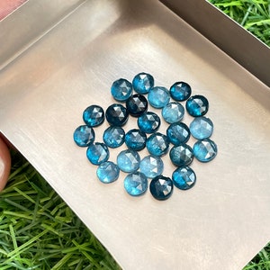 Natural Neon/Paraiba kyanite rosecut gemstone 25pcs 6mm lot for jewelry making , ring , pendant, bracelet making