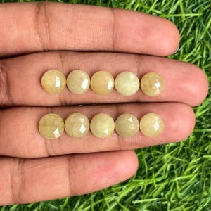 Natural Yellow Sapphire Rosecut 10pcs Emerald Gemstone lot for jewelry making , ring , pendant, bracelet making