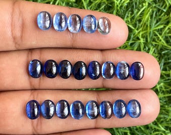 Natural Blue Kyanige Oval shape cabochon 6x8mm  lot for jewelry making , ring , pendant, bracelet making