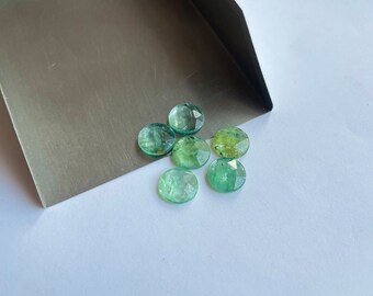 Natural Mint green kyanite rosecut round shape 6pcs lot for jewelry making , ring , pendant, bracelet making