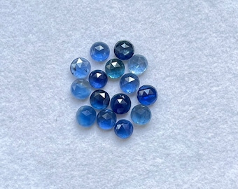 Natural Blue Kyanite rosecut gemstone lot for jewelry making , ring , pendant, bracelet making 15pcs 6mm lot