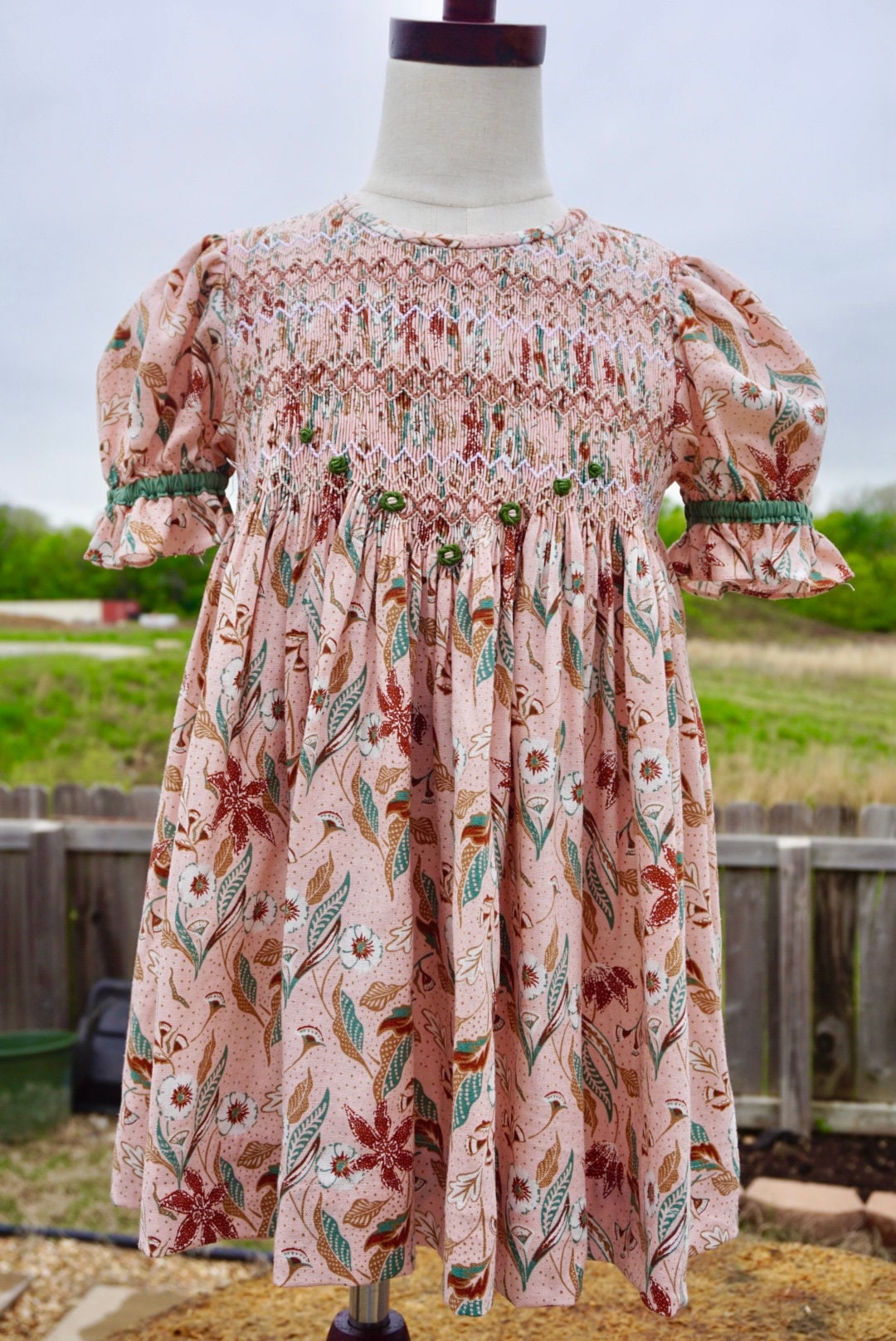 Etsy smocked dresses discount