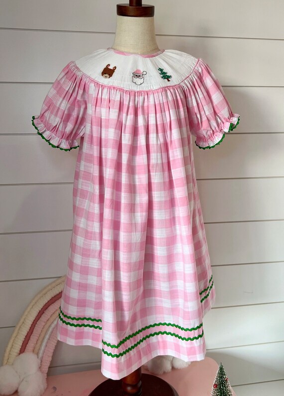 white christmas dresses Baltic Born Womens Emma Smocked Tulle Dress | Hot Pink main image 0