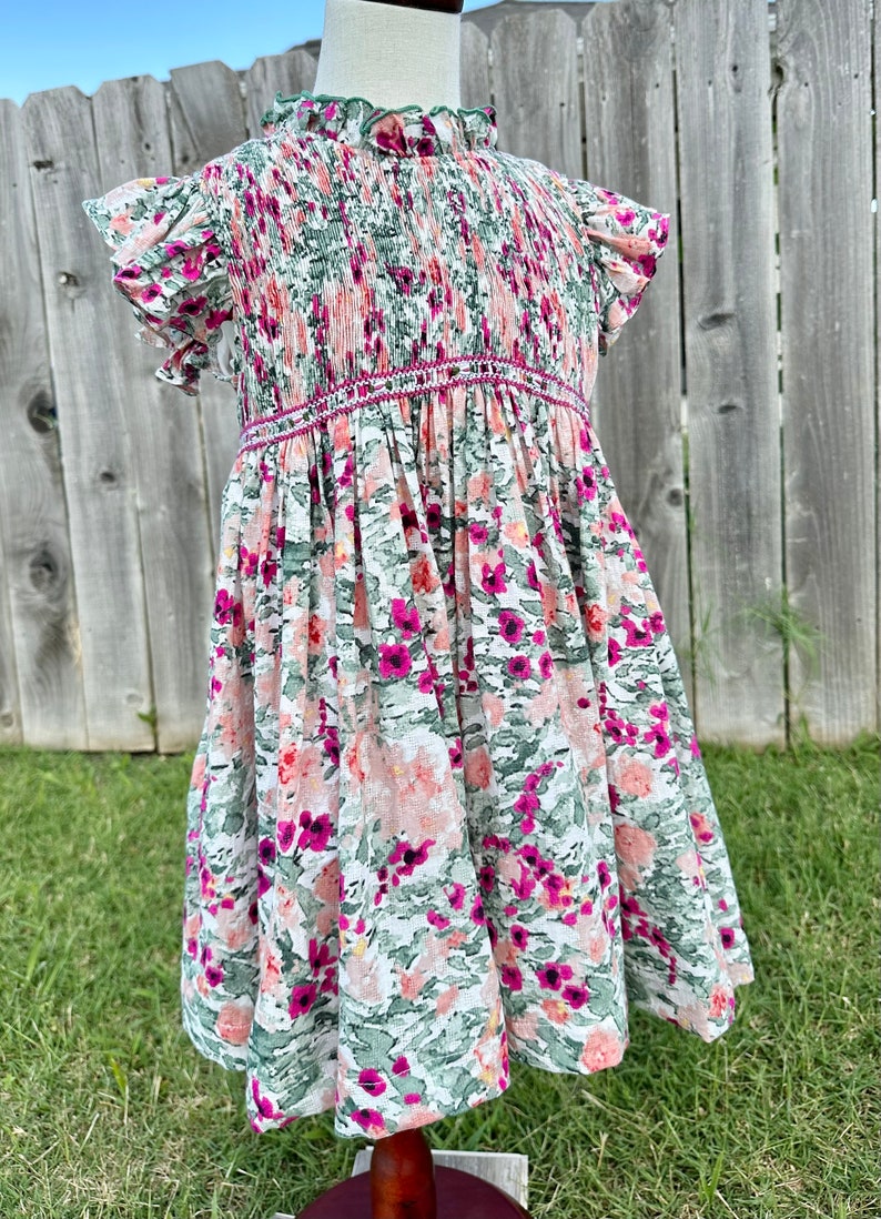 Cosima Handsmocked Girl Dress