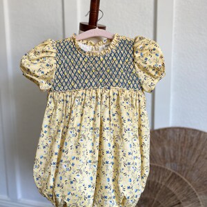 Luxury Smocked Girl Dress - Yellow