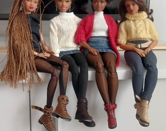 Ankle laced boots for curvy and regular size dolls