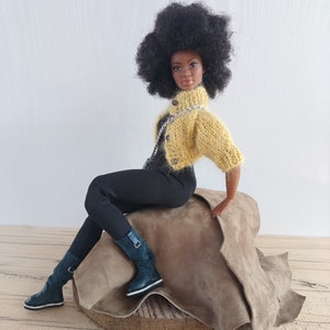 Stiefel, kurze Strickjacke und Geldbörse für 11"" Puppen