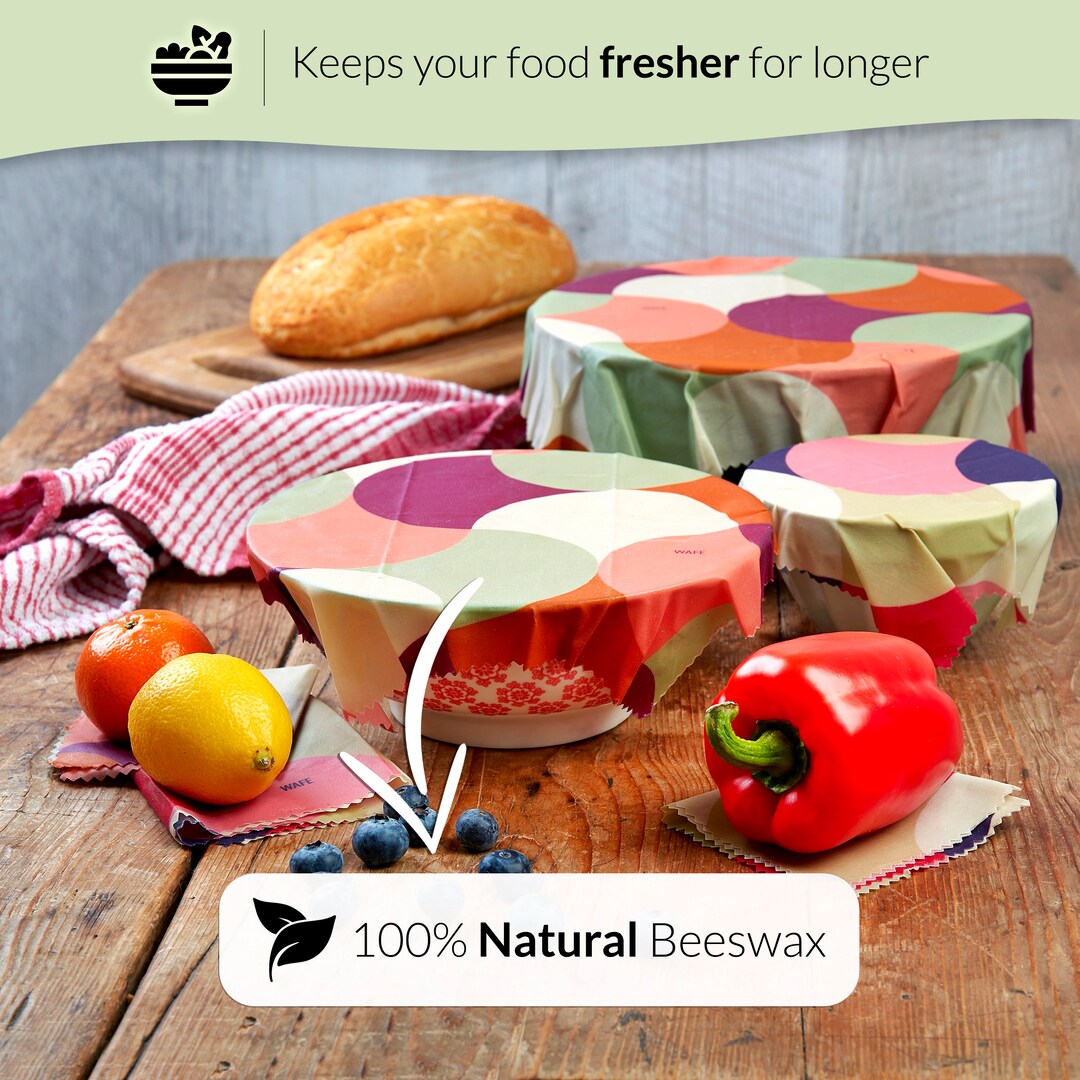 6 Beeswax Food Wrap Beeswax Sandwich Wrap Reusable Food Etsy UK