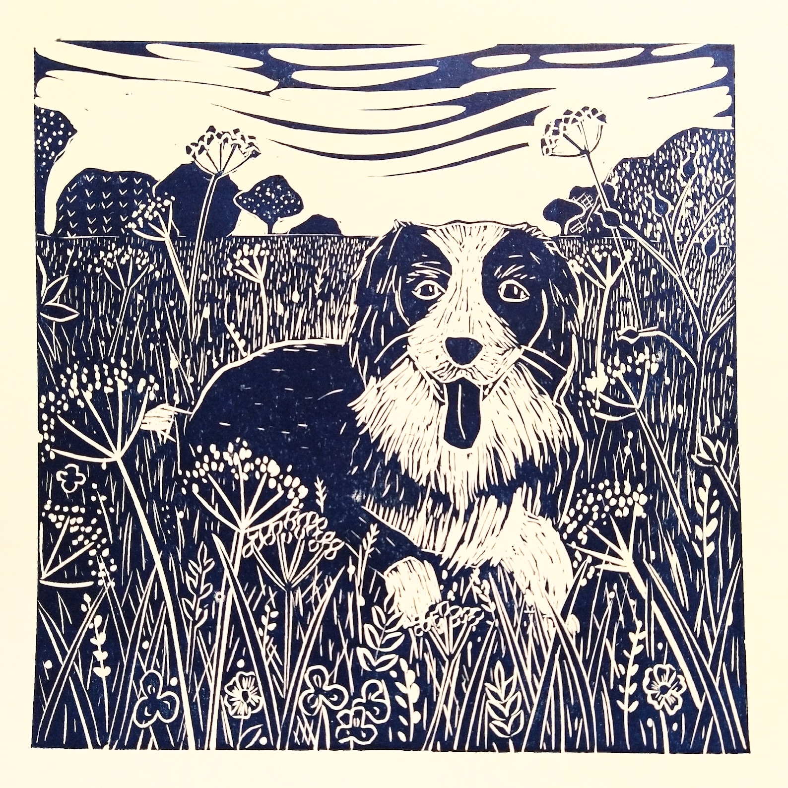 Custom lino print pet portrait Personalised pet portraits from photo Lino cut pet memorial gift Custom portrait with pet Dog portrait