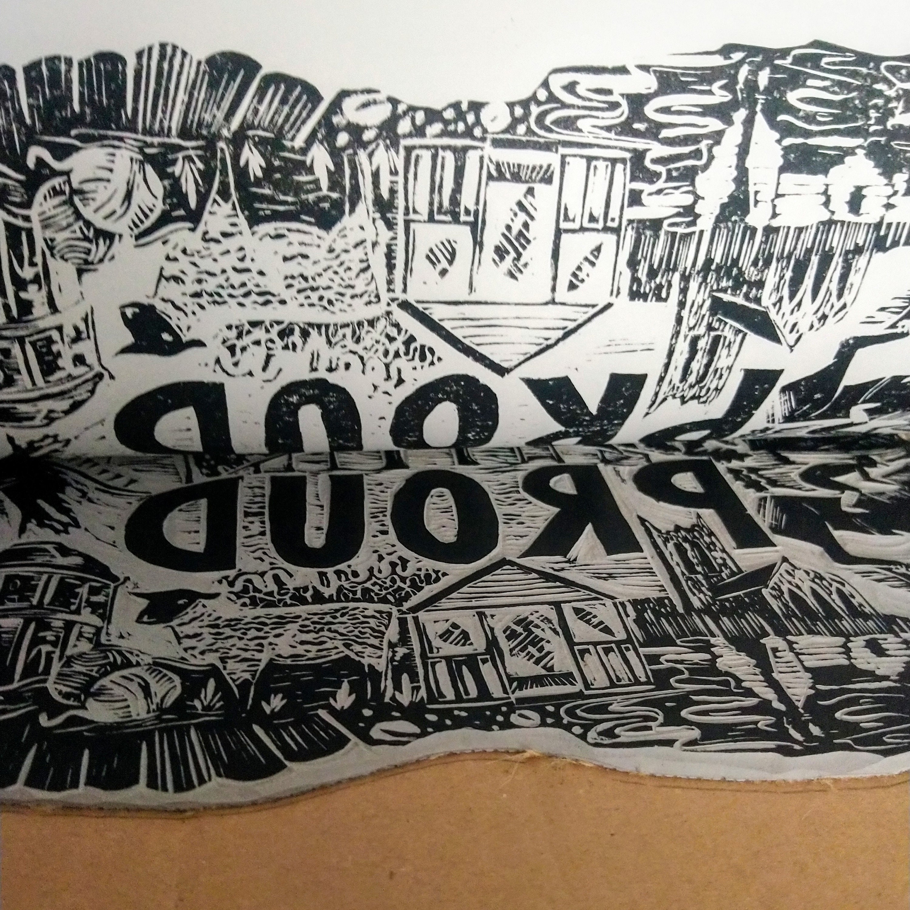 Original Lino Print Suffolk and Proud Suffolk Art Suffolk Etsy UK