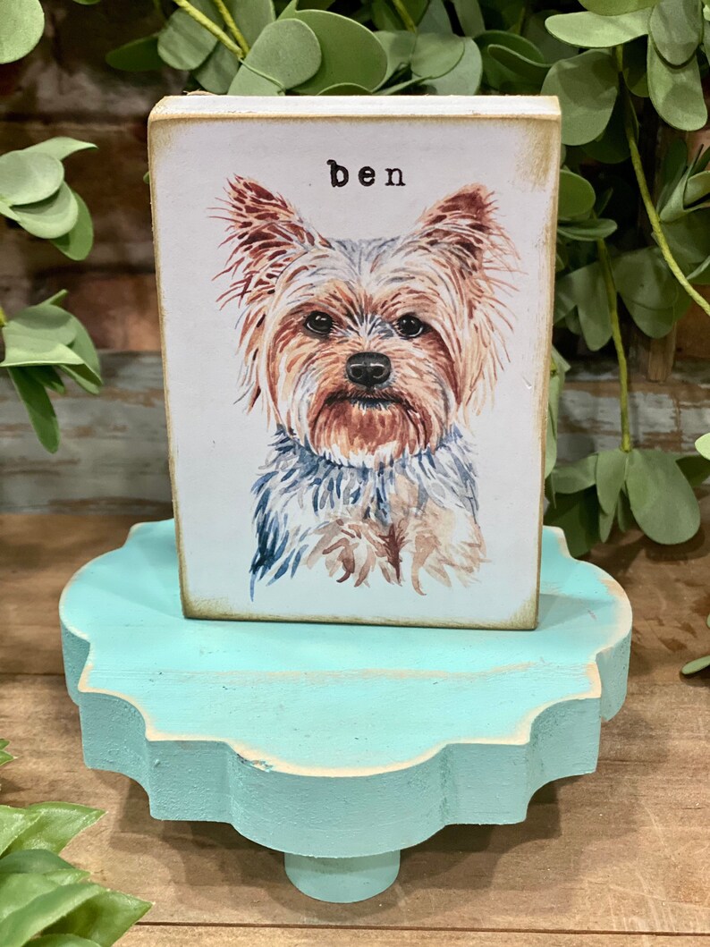 Yorkie Dog Sign Wooden Yorkie Dog Lover Dog Memorial Etsy