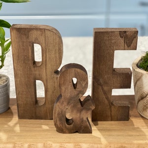 custom wooden letters for home decor, personalized wood name sign, wooden alphabet letters, rustic wood letter for wedding, farmhouse style