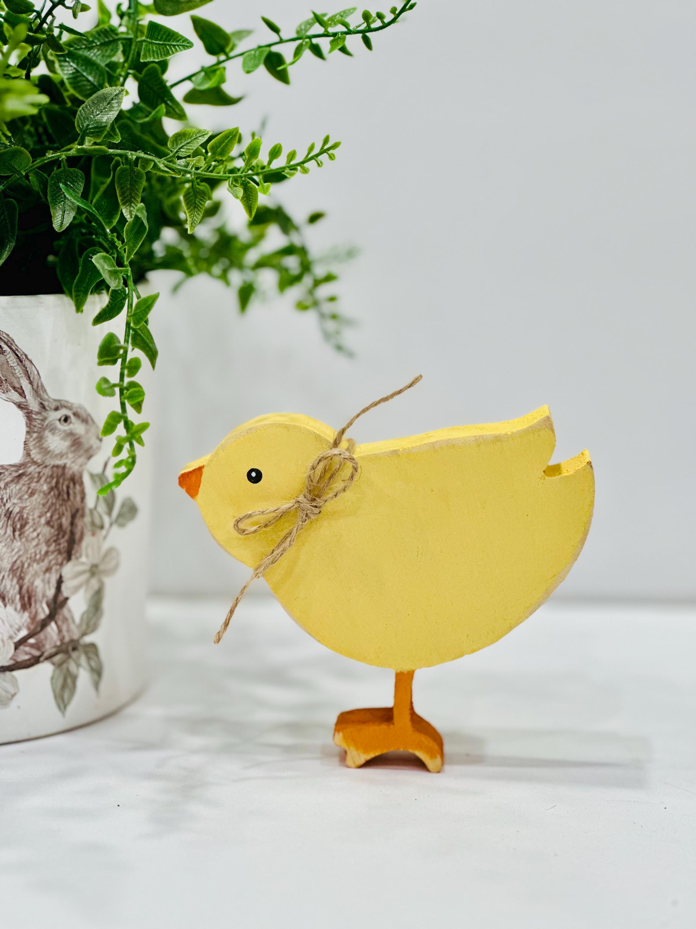 Wooden Chick Decor, Easter Spring Shelf Sitter, Farmhouse Tiered Tray ...