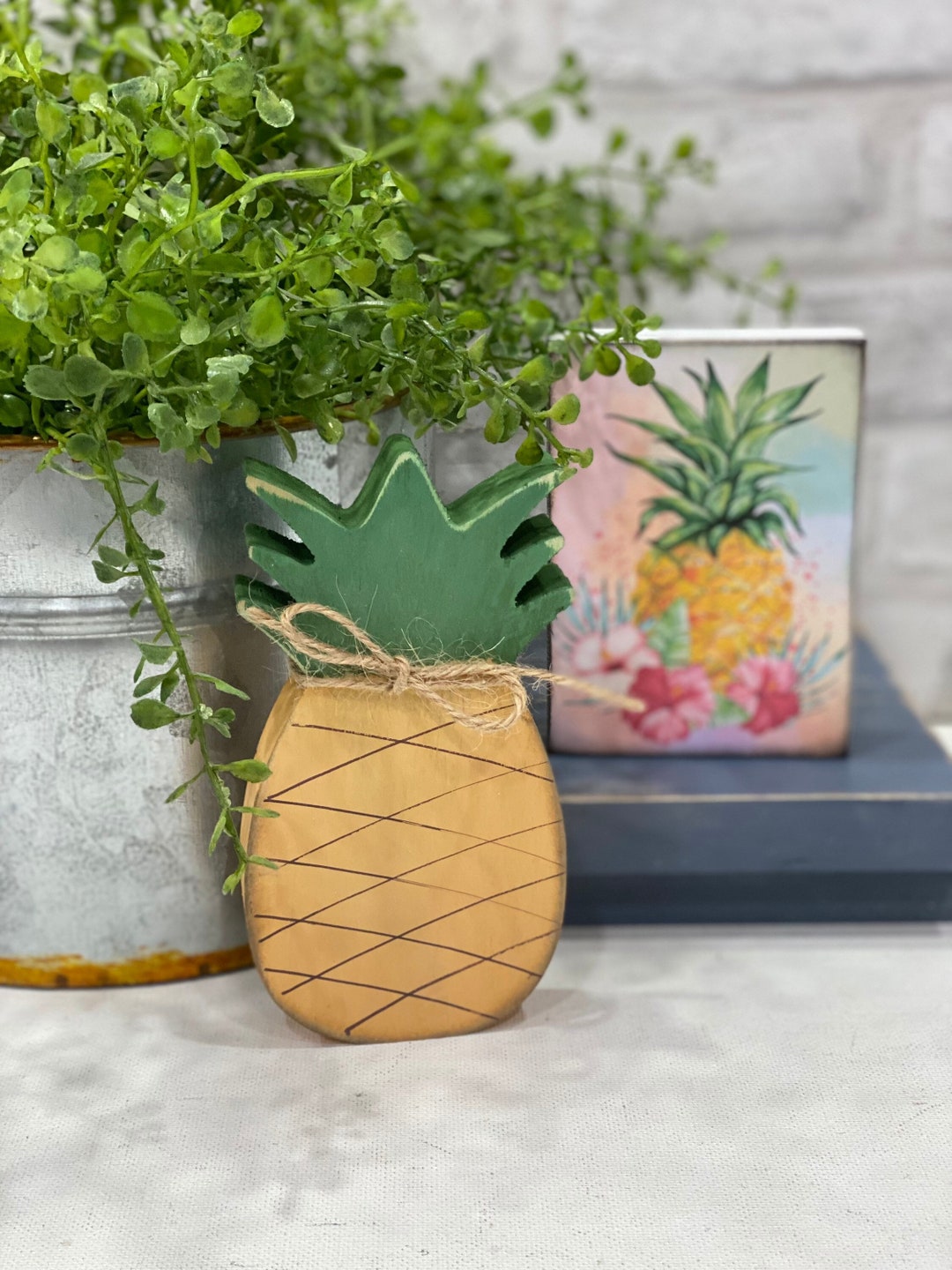 Wooden Pineapple, Pineapple Sign, Pineapple Tiered Tray, Shelf Sitter