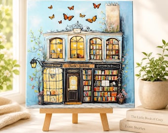 Book Lover Wood Sign With Easel, Cozy Bookshop Shelf Decor, Reading Nook Gift for Book Lovers