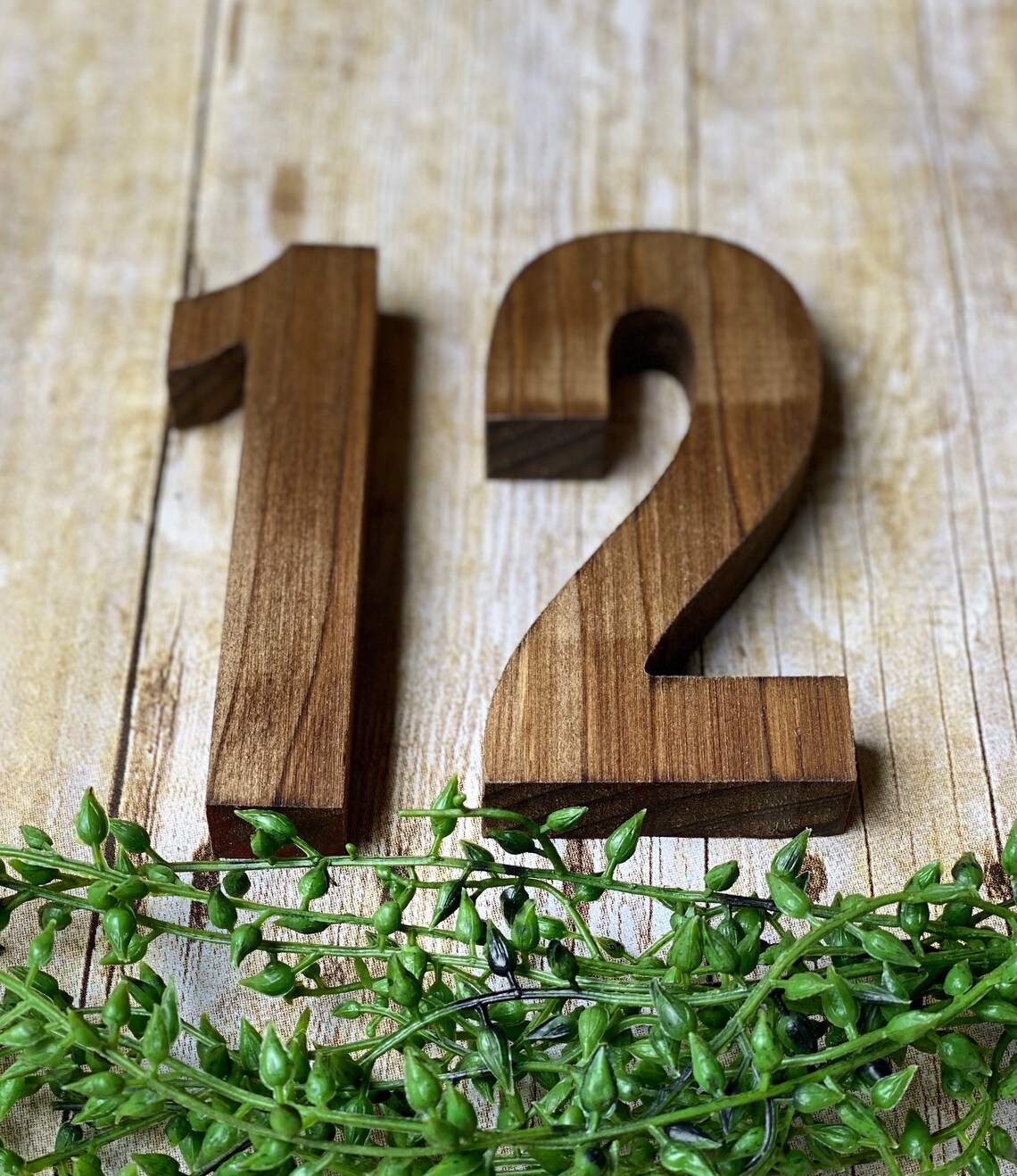 Wooden Number Individual Numbers Farmhouse Decor Rustic Etsy