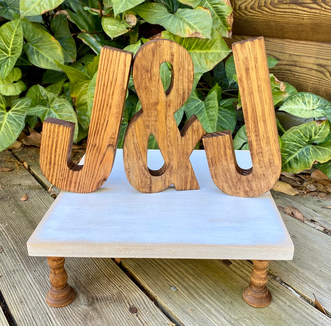 Rustic wood letters personalized wood initials farmhouse Etsy