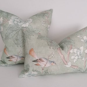 Sanderson Chiswick Grove Designer cushion covers, highest quality handmade scatter cushions, double-sided