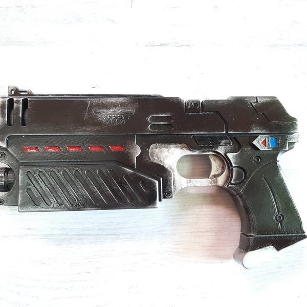 Judge Dredd Lawgiver Gun,Pistol from 1995 movie,Stallone Gun Cosplay Replica 1:1 Finished Weathered Weapon