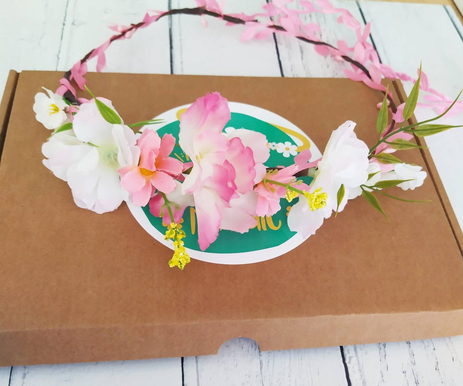 Pink Flower Crown Making Kit for Children Etsy UK