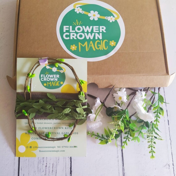 Childrens DIY Flower Crown Making Kit & Video Guide, Childs DIY Floral  Garland, Lush Lilac, Flower Headband DIY Craft Pack 