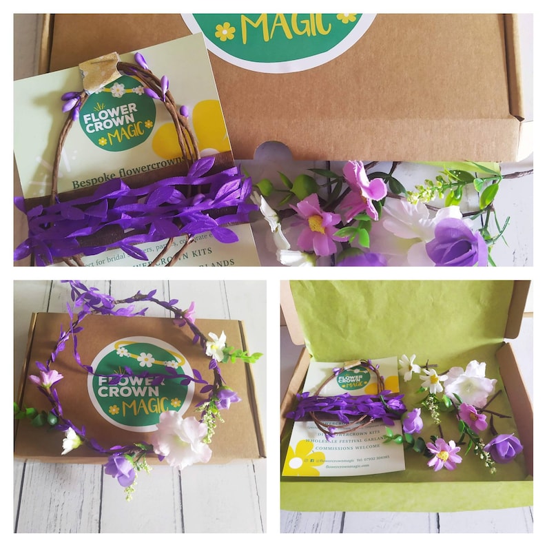Flower Crown & Bracelet Making Kit For Kids - Crafts For Girls Ages 6-8 Years Ol