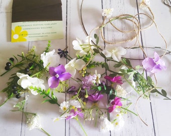 DIY Boho-Style Flower Crown Making Kit , make a delicate meadow-style flower crown