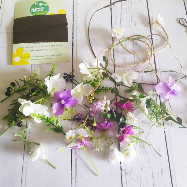 DIY Boho-Style Flower Crown Making Kit , make a delicate meadow-style flower crown